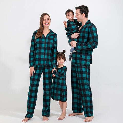 Men Plaid Shirt and Pants Set